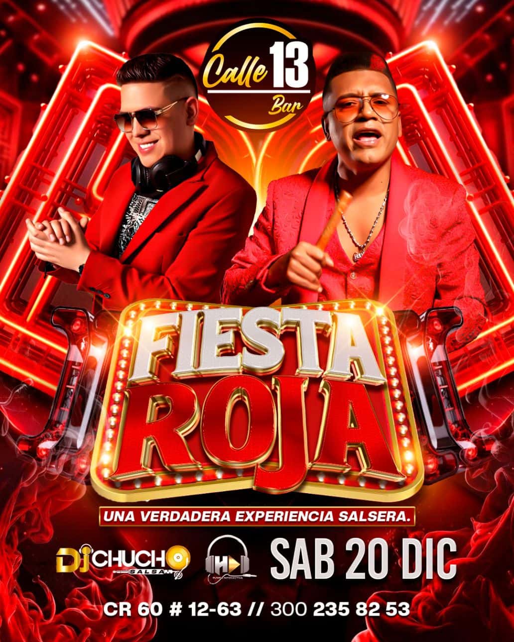 FIESTA ROJA  CALLE 13 BOGOTÁ